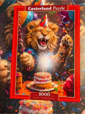1000-Piece Happy Birthday Lion Puzzle - Colorful
